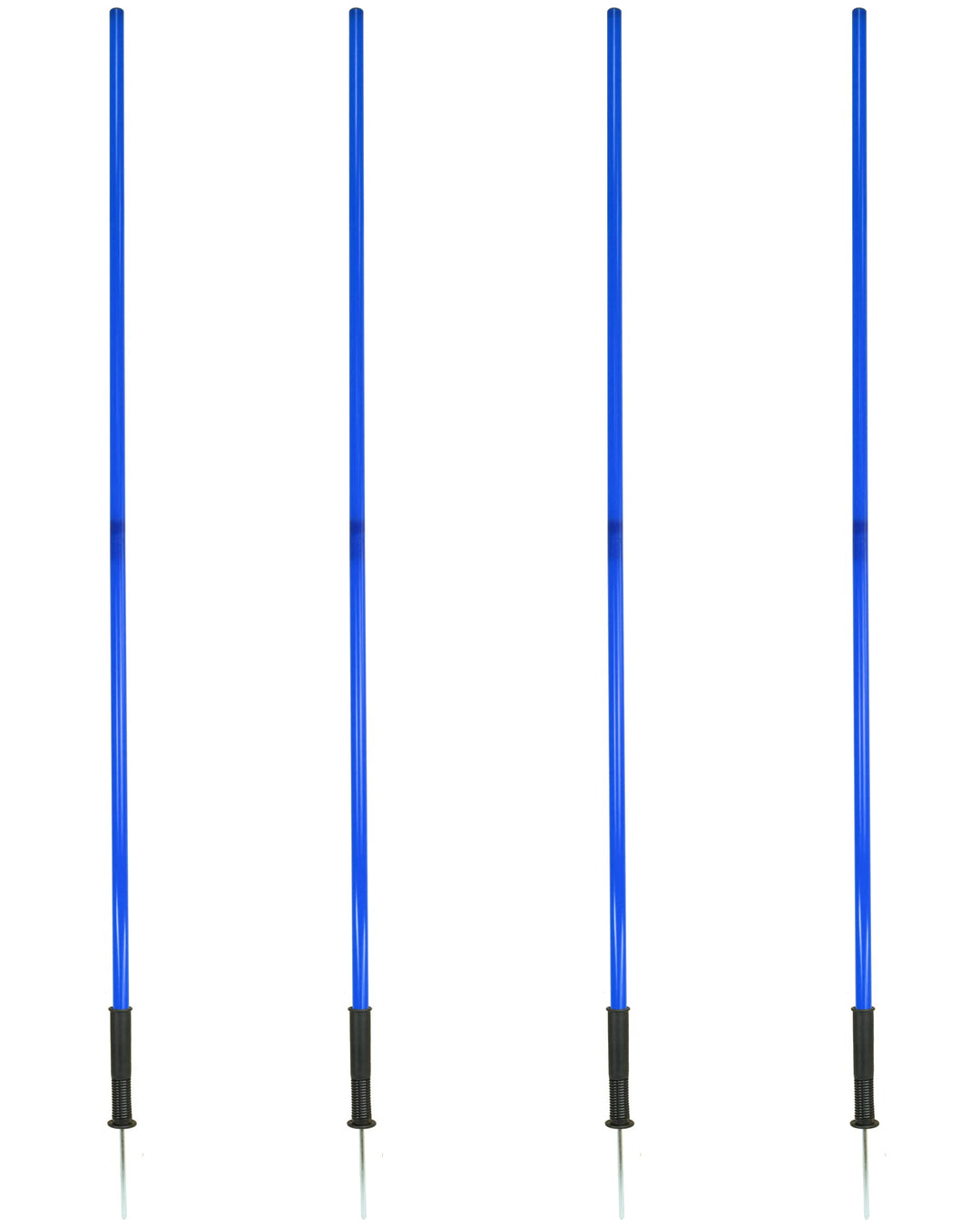 Kombi-Hülse aus Kunststoff mit Kippgelenk & Slalomstange 180 cm – 4er Set – Stange für Slalom & Koor
