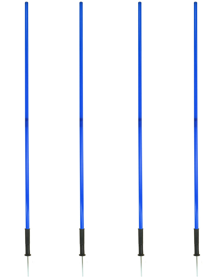 Kombi-Hülse aus Kunststoff mit Kippgelenk & Slalomstange 180 cm – 4er Set – Stange für Slalom & Koor