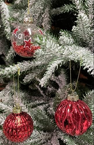 MC-Trend 12er Set edle Luxus Glas Weihnachtskugeln Ø 6cm Weihnachtsbaum Kugeln Christbaumkugeln Weih