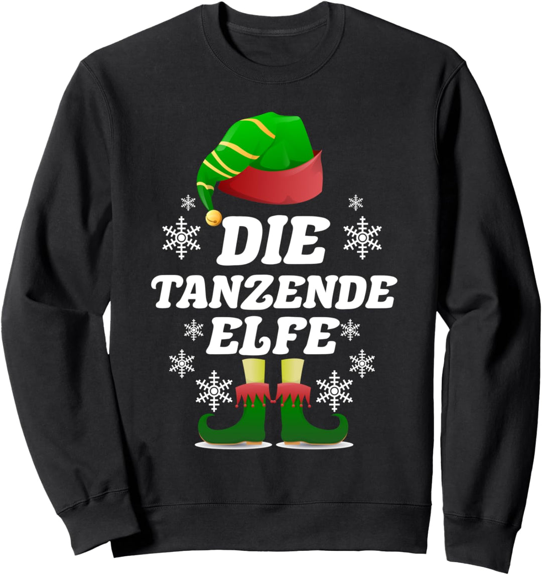 Tanzende Elfe Familien Outfit Weihnachten Weihnachtselfen Sweatshirt