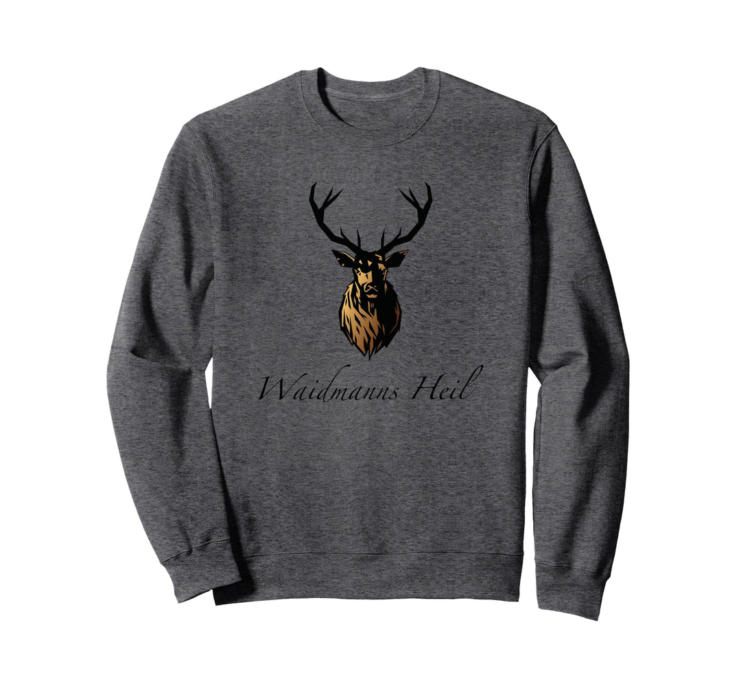 Jäger Hirsch Waidmanns Heil Wald Jagdbekleidung Outdoor Jagd Sweatshirt