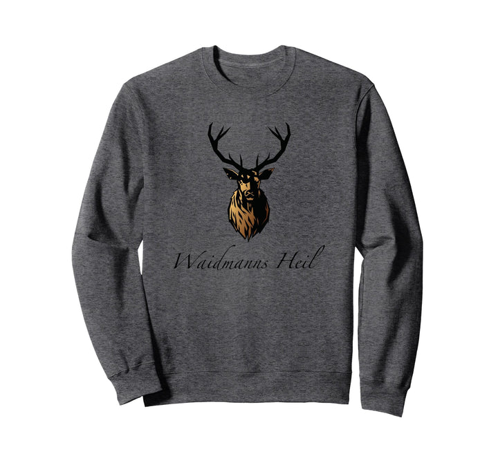 Jäger Hirsch Waidmanns Heil Wald Jagdbekleidung Outdoor Jagd Sweatshirt