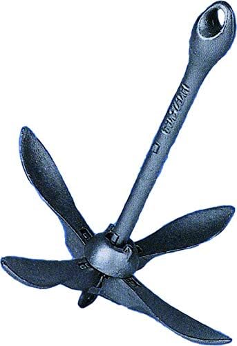 Seilflechter - Ankerset inkl. Festmacher 10 mm Ø, 30m Länge, 6kg Klappanker, 12mm Schäkel, rostfreie
