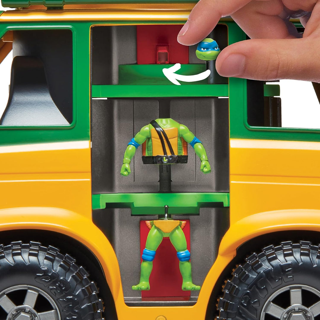 Ninja Turtles – Mutationsstation, Set mit 1 Van und 6 Figuren, Mix & Match, für Kinder ab 4 Jahren,