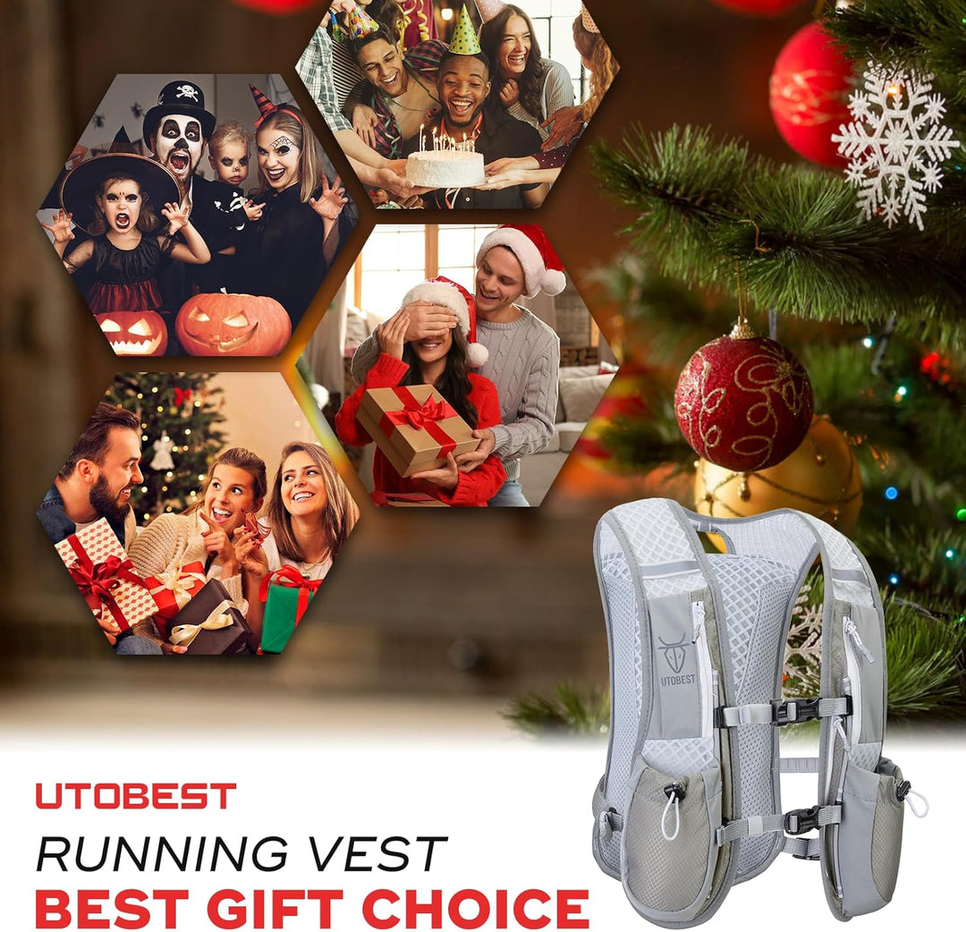 UTOBEST Trinkrucksack 5L, Laufweste, Herren Damen Ultraleicht Laufrucksack für Laufen, Marathon, Jog