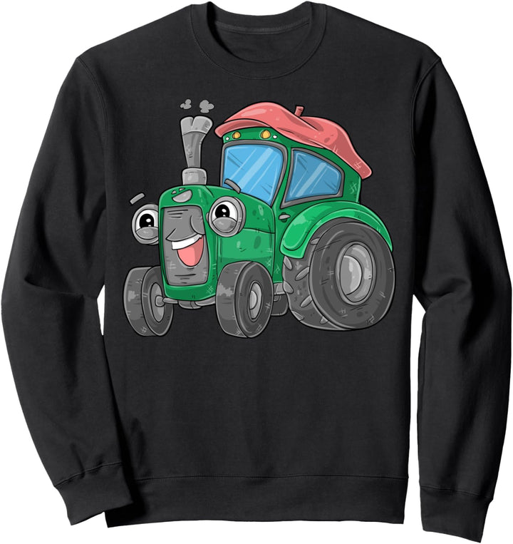 Cooler Traktor mit Gesicht Sweatshirt