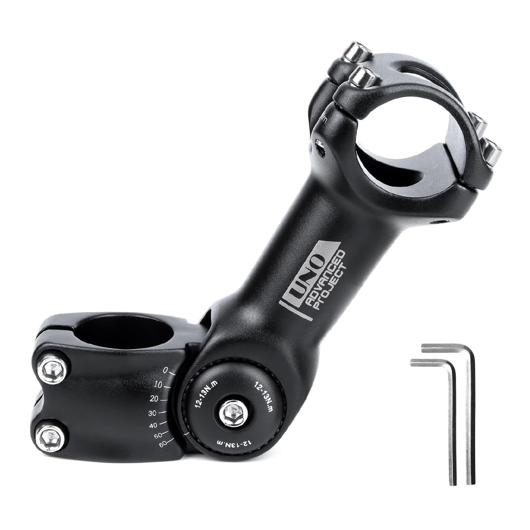 BESNIN Fahrrad Vorbau 25,4 Lenker 0-60 Grad verstellbar MTB Vorbau Rennrad Vorbau Vorbau 90mm 110mm