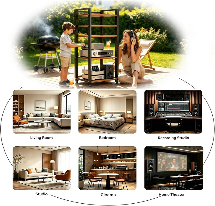 Audio Rack HiFi Regal, TV Regal, Plattenspieler Regal Für Hi‑Fi‑Enthusiasten