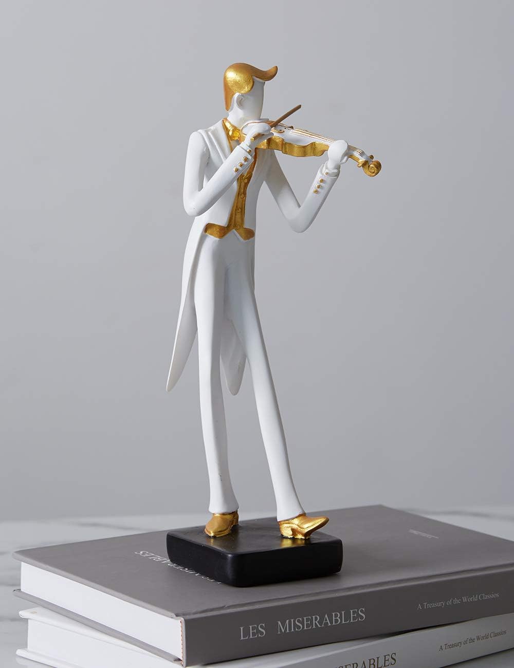 Amoy-Art Musik Figuren Skulptur Modern Dekor Statue Wohnzimmer Kunst Arts Polyresin Geschenk 25cm