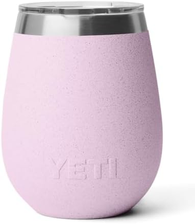 YETI Rambler Weinbecher, Vakuumisoliert, Edelstahl, mit MagSlider-Deckel, Cherry Blossom, 10 oz (296