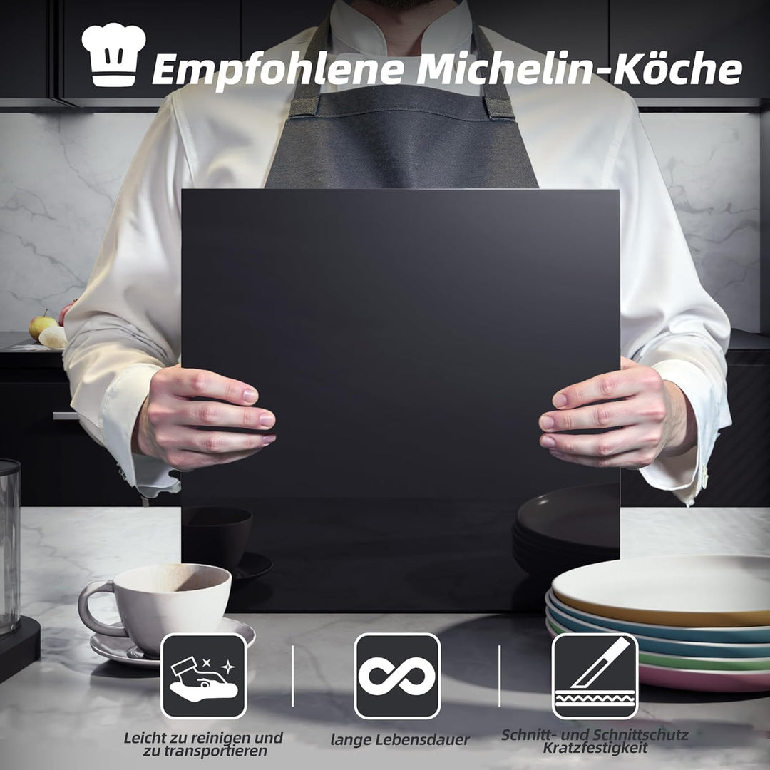 Schneidebrett aus Acryl, Schneidebrett Glas Küchenbrett Durchsichtig, Küchenschneidebrett Arbeitspla