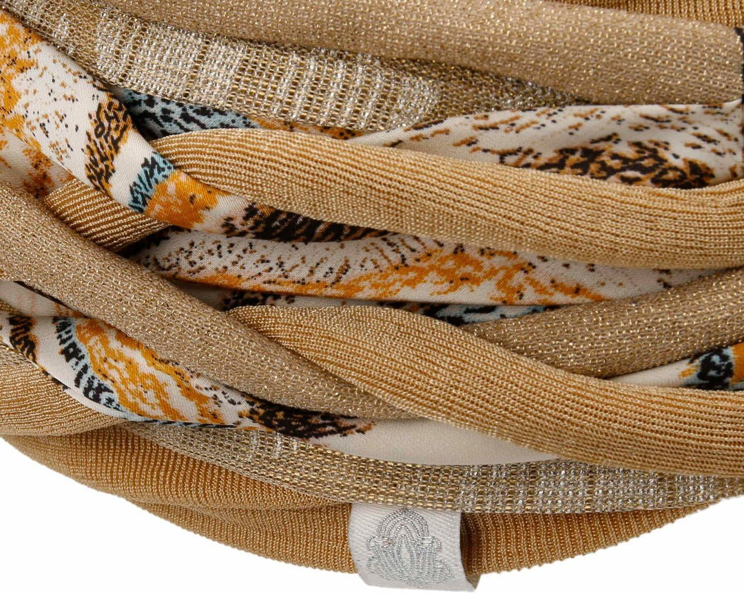 Boho Spirit Damen Scarlett Turban Einheitsgrösse Toffee & Caramel Mix, Einheitsgrösse Toffee & Caram