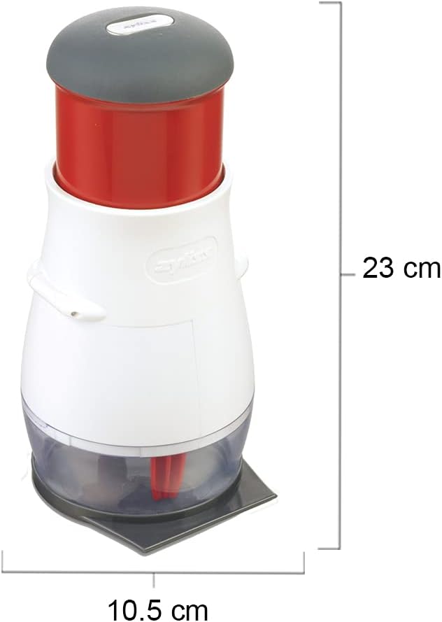 Zyliss E10402 Zick Zick 2 Gemüseschneider, Kunststoff / Edelstahl, Weiss / Rot, Zwiebelschneider, Ge