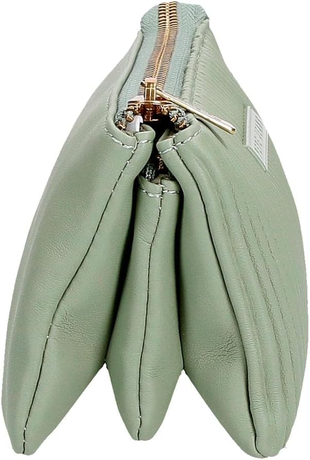 Pepe Jeans Aurora Geldbörse Drei Fächer Grün 17,5 x 9,5 x 2 cm Kunstleder Grün dreifache Geldbörse,