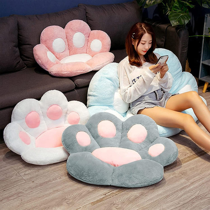 LANPEW Katze Pfot Rückenkissen Sitzkissen Cute Cat Paw Stuhlkissen Sitzkissen Plüsch Komfort Sitzpol