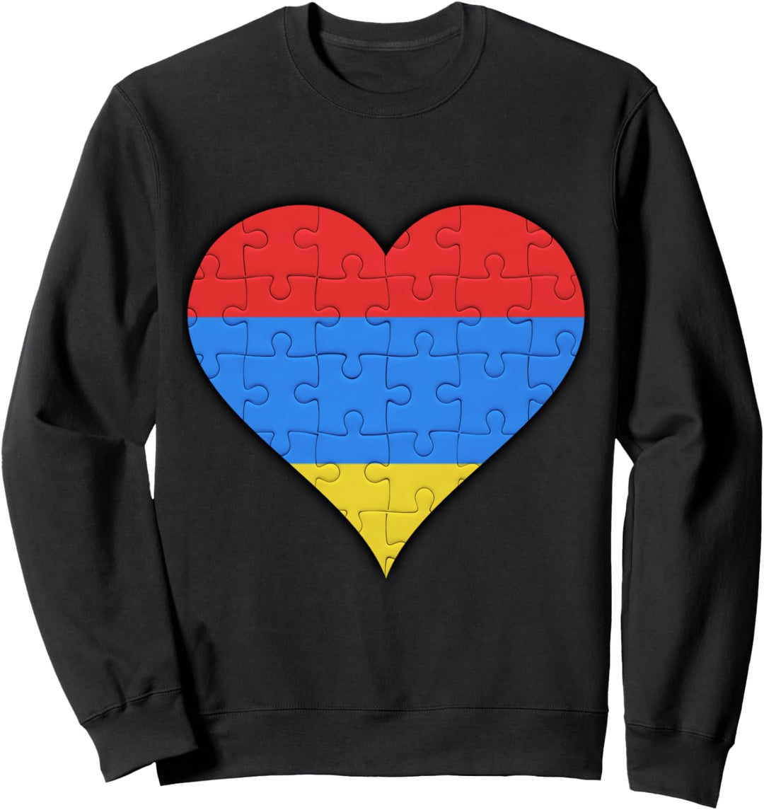 Armenien Armenische Flagge Herz Sweatshirt