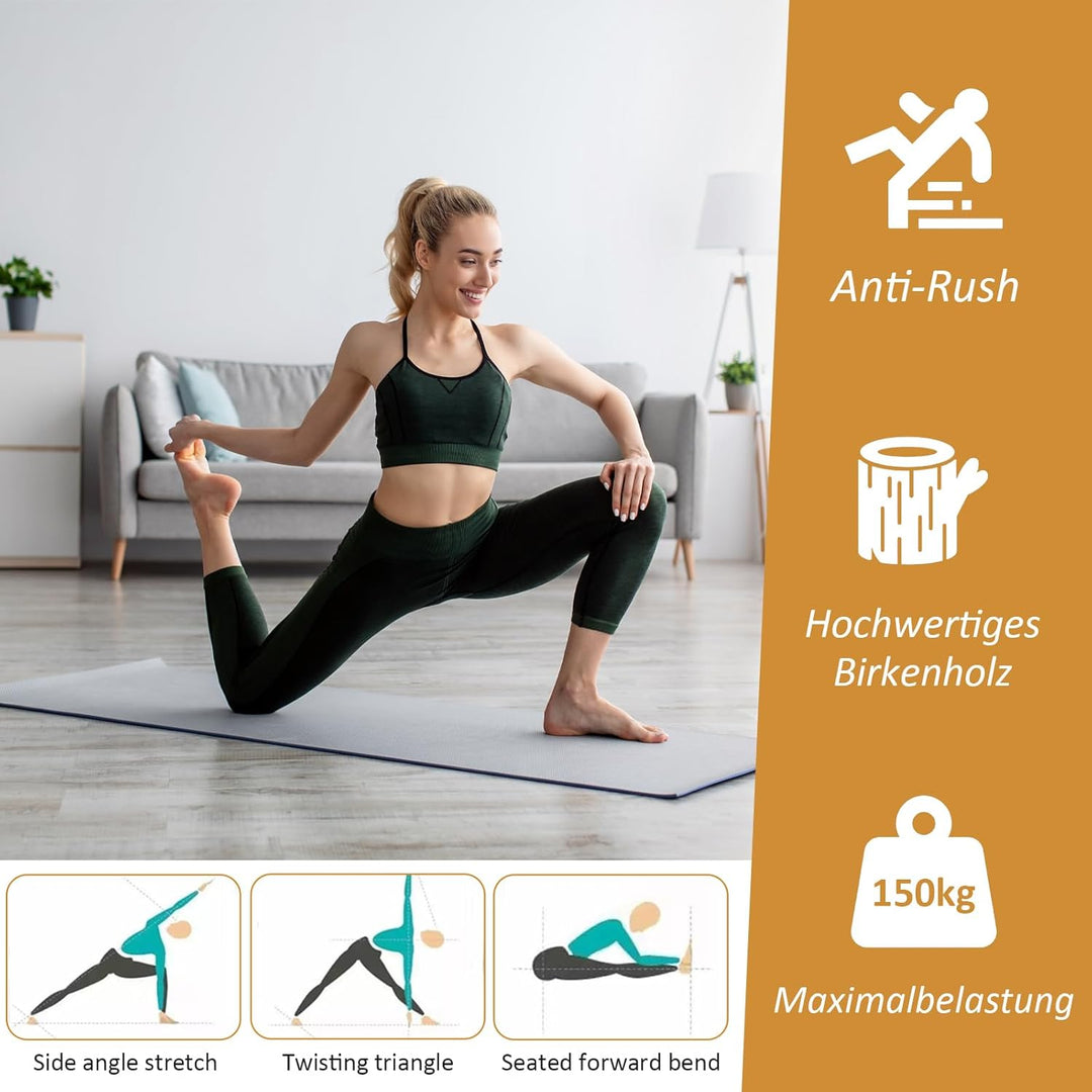 Balance Ball, Yoga Gleichgewichtstrainer, Halbkugel aus massivem Kork, Wackelbrett für Erwachsene &
