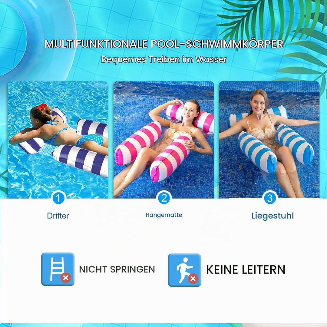 Luftmatratze Pool Wasserhängematte Erwachsene Luftmatratze Wasser Mit Netz Pool Zubehör Spass Schwim