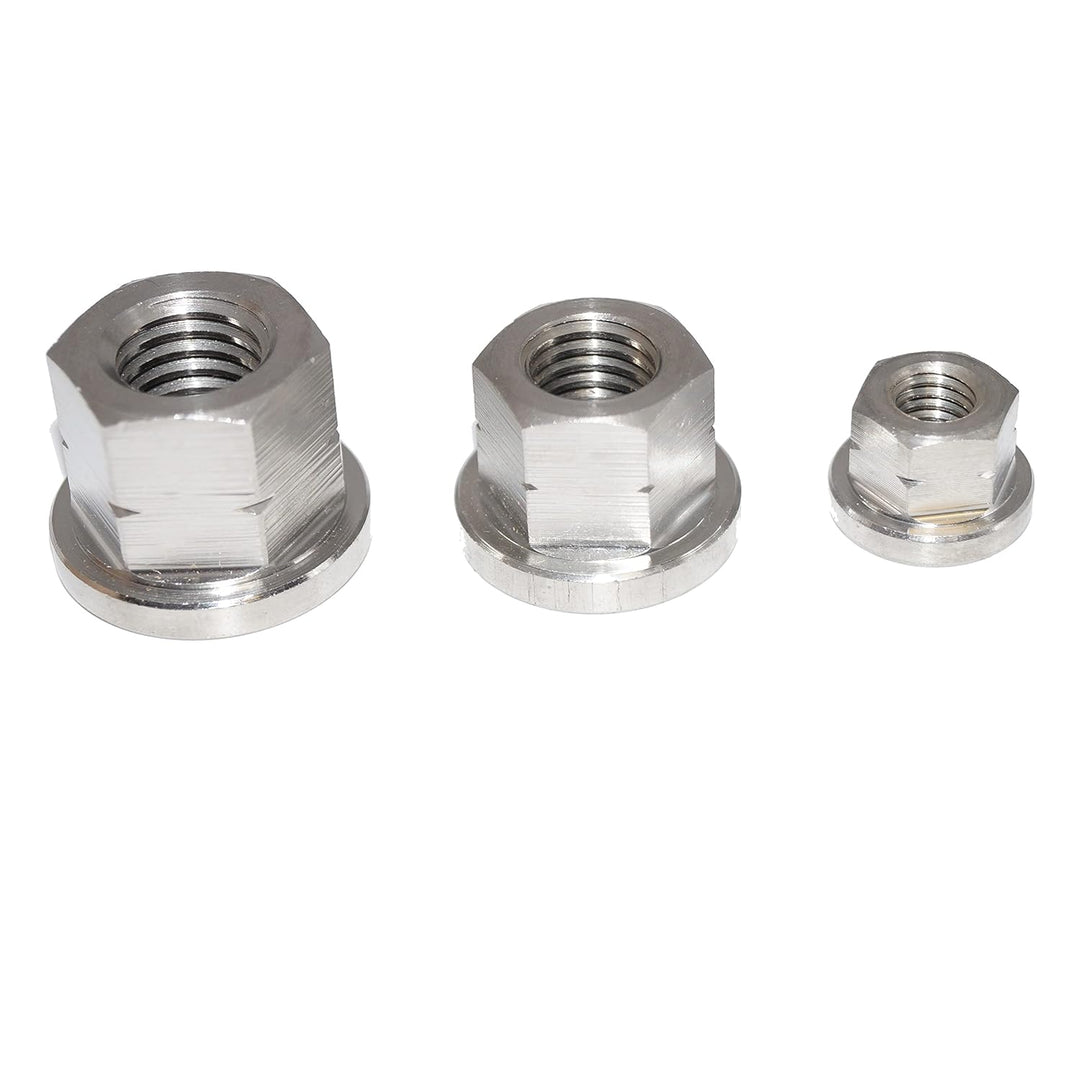 Sechskantmuttern M12 6 Stück DIN 6331 Edelstahl Muttern 1,5 d hoch, mit Bund A2 Edelstahl V2A M12 Se