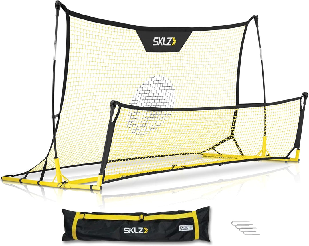 SKLZ Unisex Quickster Soccer Trainer Tornetz, schwarz/Gelb, Einheitsgrösse EU Single, Single