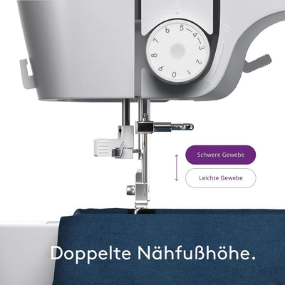 VIOLA Atelier M14 Nähmaschine mit 14 Nähprogramme, Einfädelautomatik, Rotierenden Greifer aus Metall