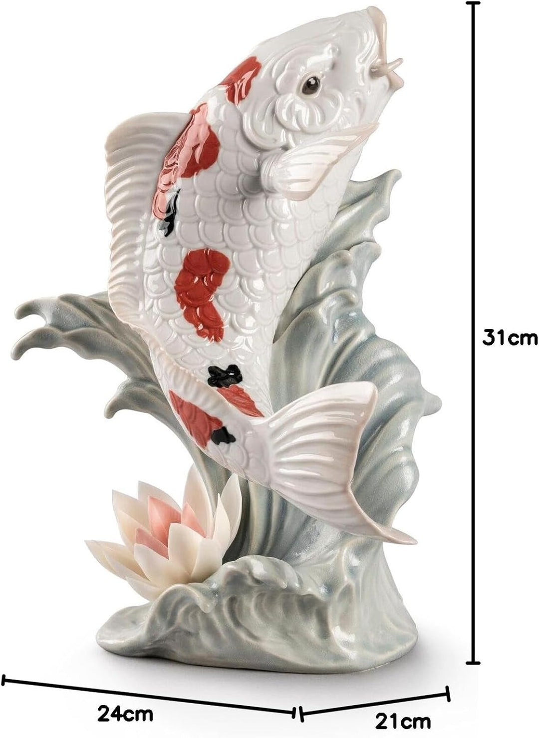 LLADRÓ Koi Figurine. Carpas Koi. Porzellan.