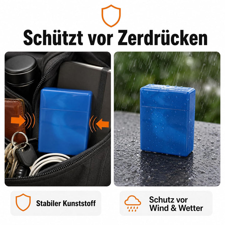 Zigarettenbox XXL für 30 Zigaretten Etui Kunststoff marmoriert ohne Steg Farbauswahl Vorratspack sta