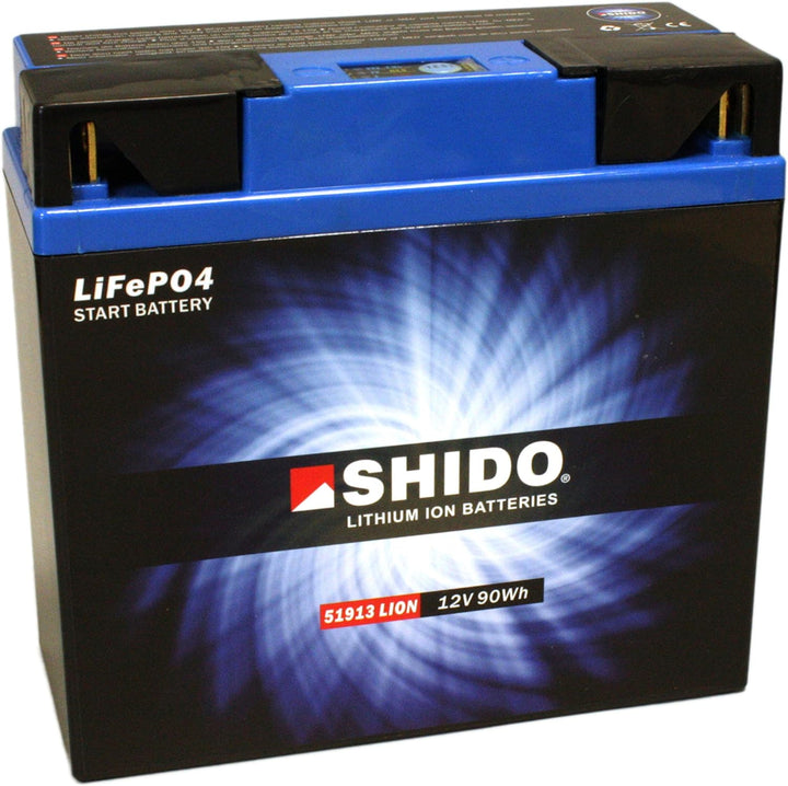 Motorrad Batterie Shido Lithium 51913, 12V/19AH (Masse: 186x82x171)