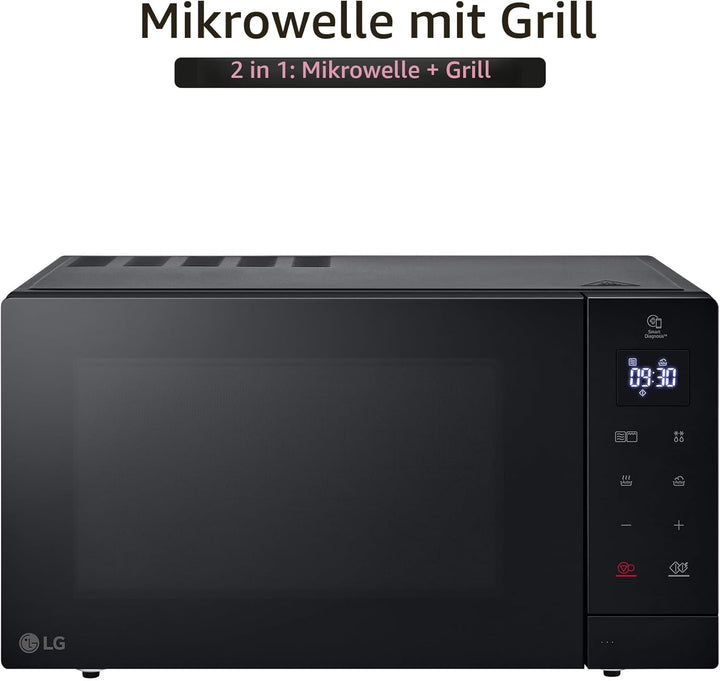 LG MH7032JAS Microondas Con Grill 30L 900W Negro Schwarz 30 Litros 900 W Mikrowelle mit Grill und LE