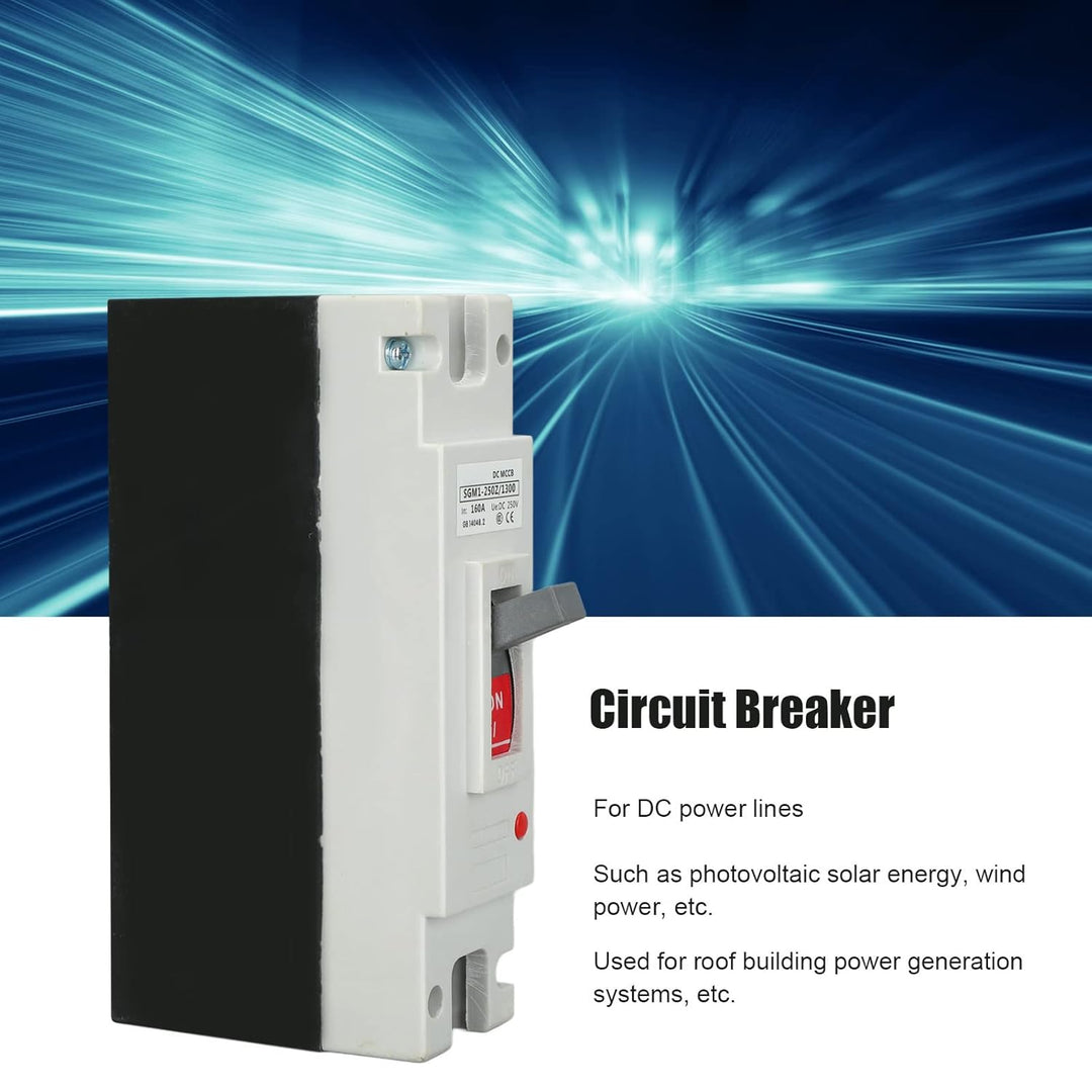 DEWIN Leistungsschalter, 1P DC Leistungsschalter Geformtes Gehäuse MCCB Solarbatterieschalter 250V 1