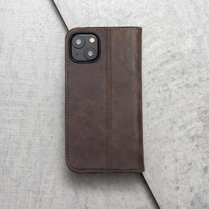 Porter Riley - Lederhülle für iPhone 11 Pro (5.8"). Premium Echtleder Standhülle/Cover/Brieftasche m