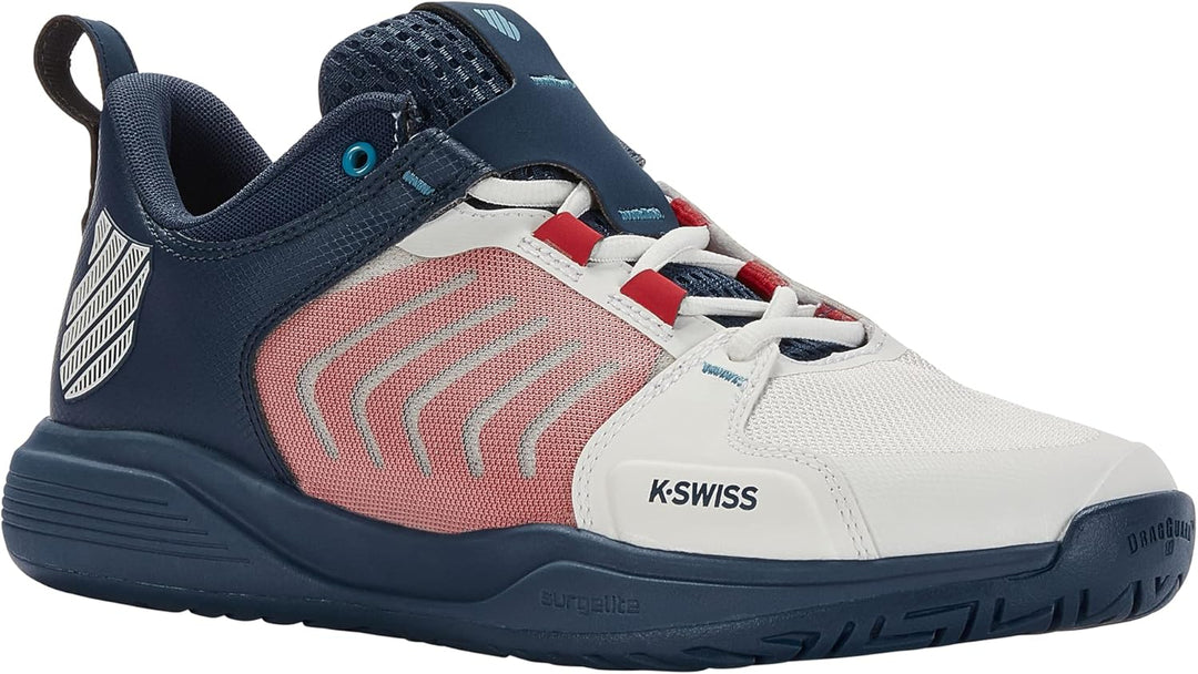 K-Swiss Herren Ultrashot Team Tennis Shoe 40 EU Blanc De Blanc Blue Opal Lollipop, 40 EU Blanc De Bl