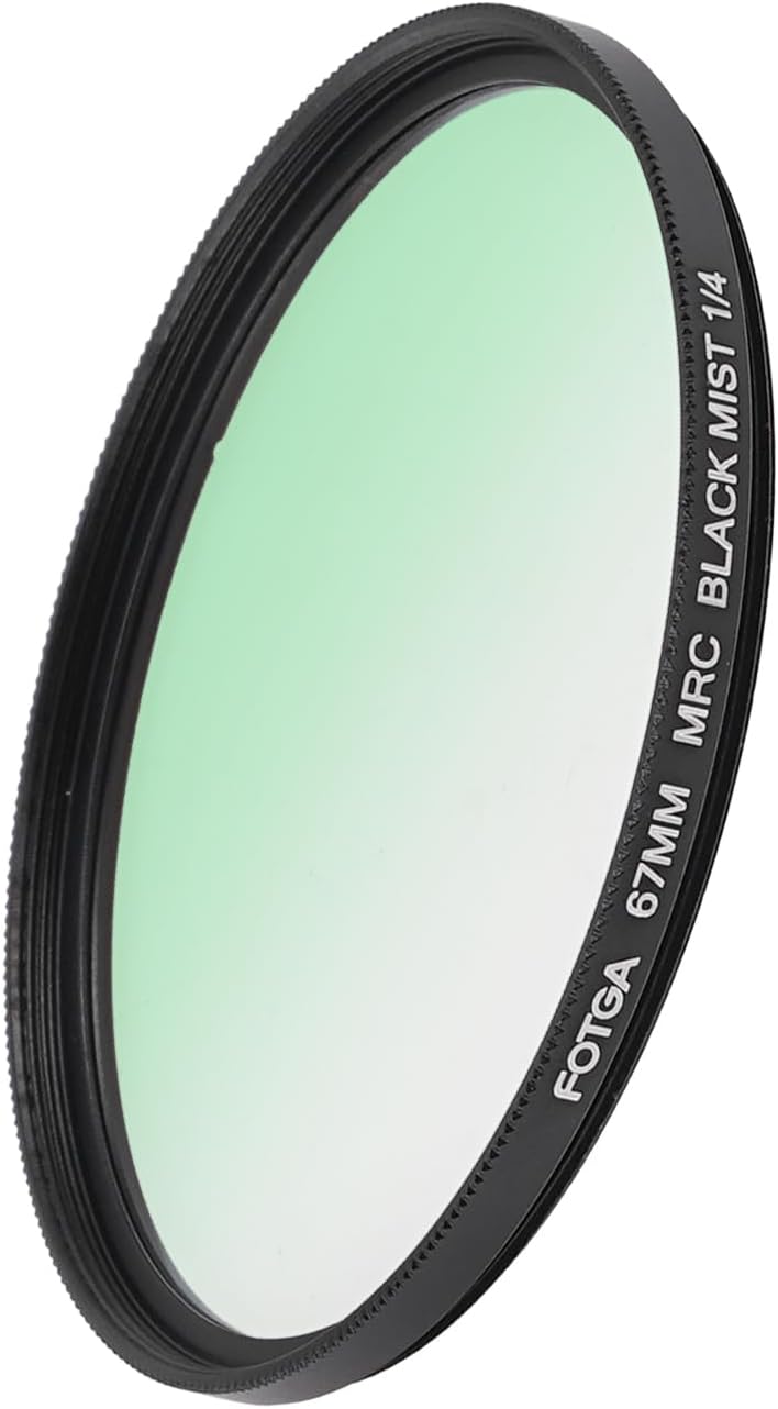 FOTGA Filter 67mm Black Promist 1/4, Schwarz-Diffusionsfilter Effektfilter aus Optisches Glas mit Ei