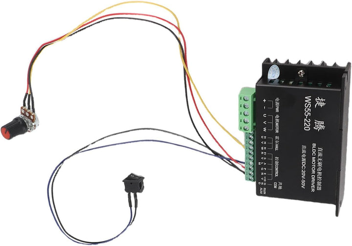 Bewinner Motortreiber Controller mit Kabel, WS55-220 Hochleistungs BLDC Motor Controller mit 3 Phase