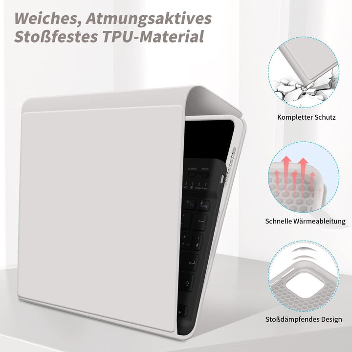 aoub Hülle mit Tastatur für iPad 9. Generation/iPad 8. Generation/iPad 7. Generation, Hülle mit Tast