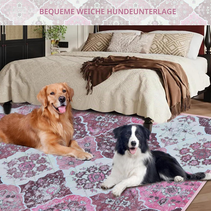 IEUUMLER 2 Stück Welpenunterlagen Waschbar für Hunde, Wiederverwendbar und Schnell Absorbierend PIPI