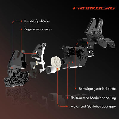 Frankberg 1x Heckklappenschloss Kompatibel mit A3 8P1 Alle Motoren Schrägheck 2003-2012 Replace# 8P3