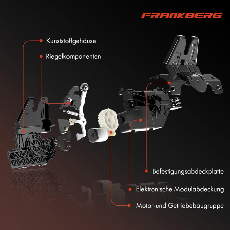 Frankberg 1x Heckklappenschloss Kompatibel mit A3 8P1 Alle Motoren Schrägheck 2003-2012 Replace