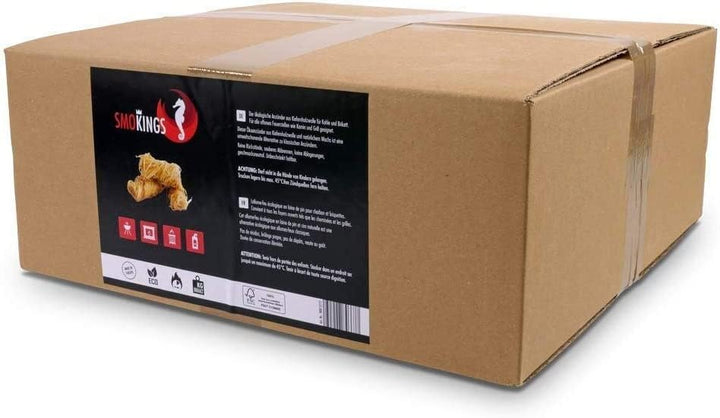 20 Kg Premium Kamin-Anzünder aus Holzwolle und Wachs - Ideal für alle Kamine Öfen Grills Pizzaöfen F