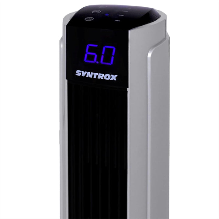 Syntrox Turmventilator 120cm mit Fernbedienung | Säulenventilator Timer 7,5h | Standventilator 90° O