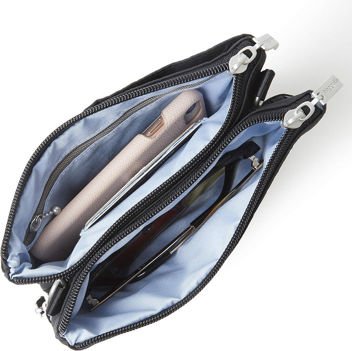Baggallini Damen New Classic Small Crossbody Bag Subway Umhängetasche klein, Einheitsgrösse Schwarz,