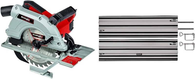 Einhell 4331005 TE-CS 190/1 Handkreissäge, Rot, Schwarz + Führungsschiene (passend für alle Einhell