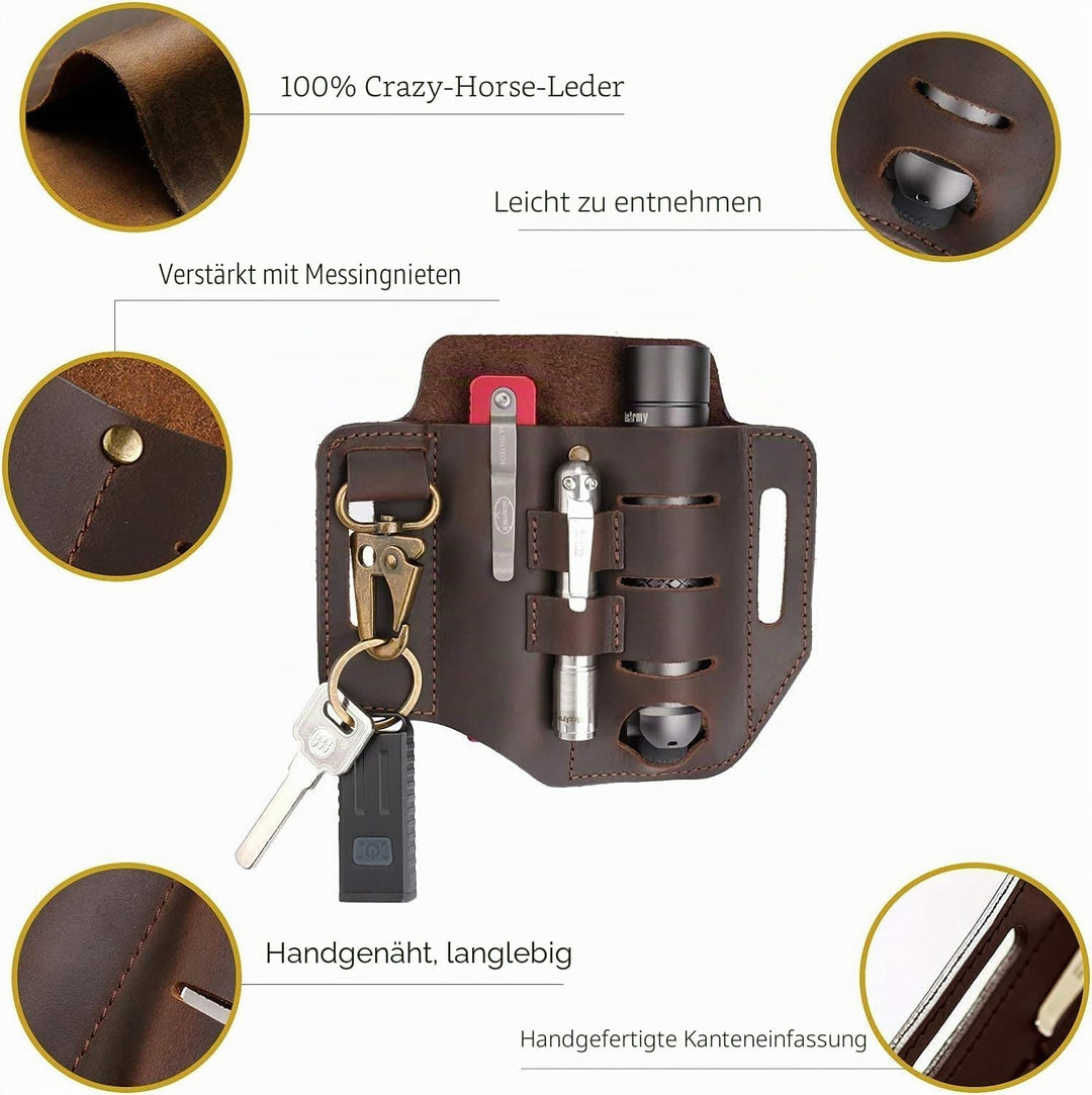 VIPERADE PJ13 Plus Leder EDC lederscheide Tasche Organizer Leder Taktischer Multitool Halter Leder T