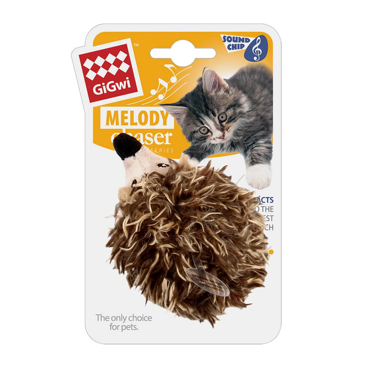 Vealind GiGwi Melody Chaser, interaktives Spielzeug für Katzen und Hunde (Igel)
