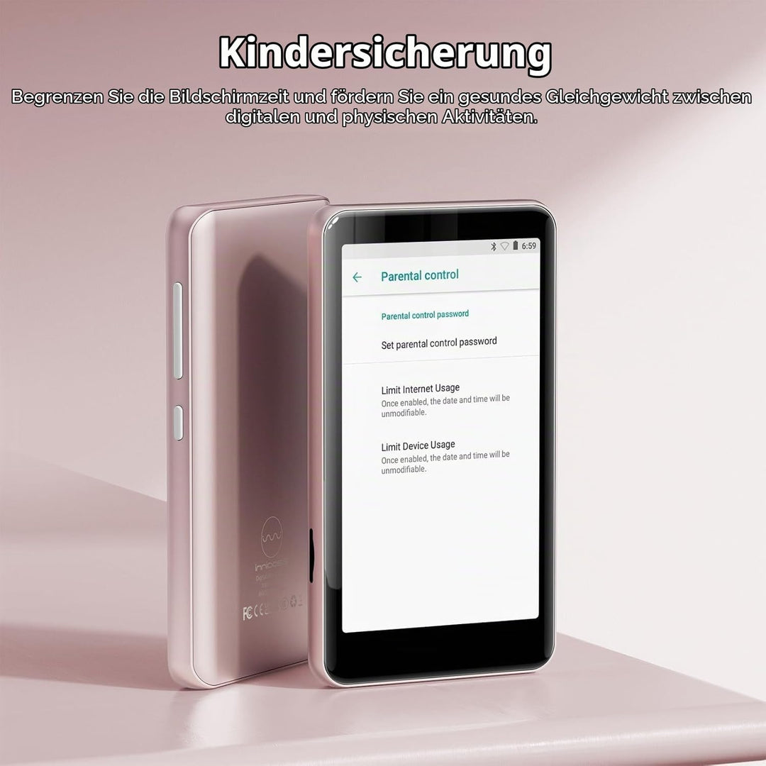 innioasis 16 GB MP3-Player mit Bluetooth und WLAN, MP3-Player, Apple Music, 4 Zoll Touchscreen, Andr