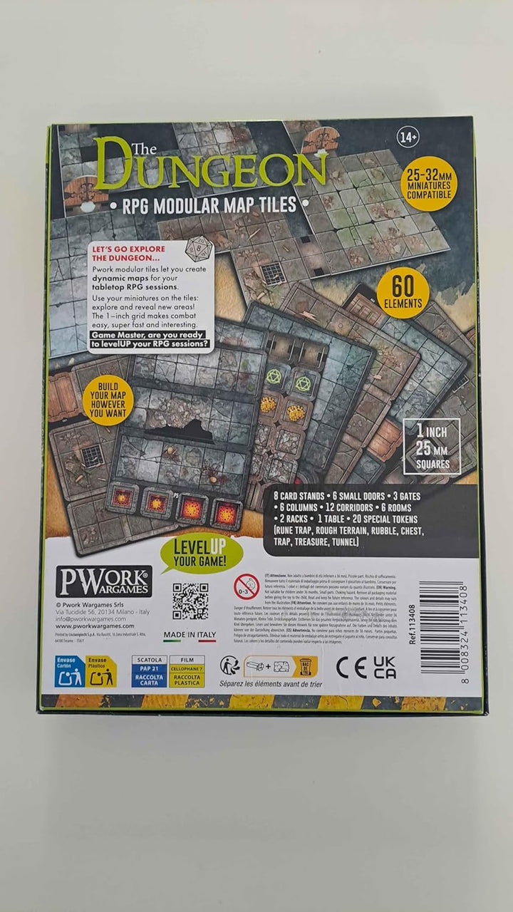 The Dungeon RPG Modular Map Tiles - Double face cardboard tiles