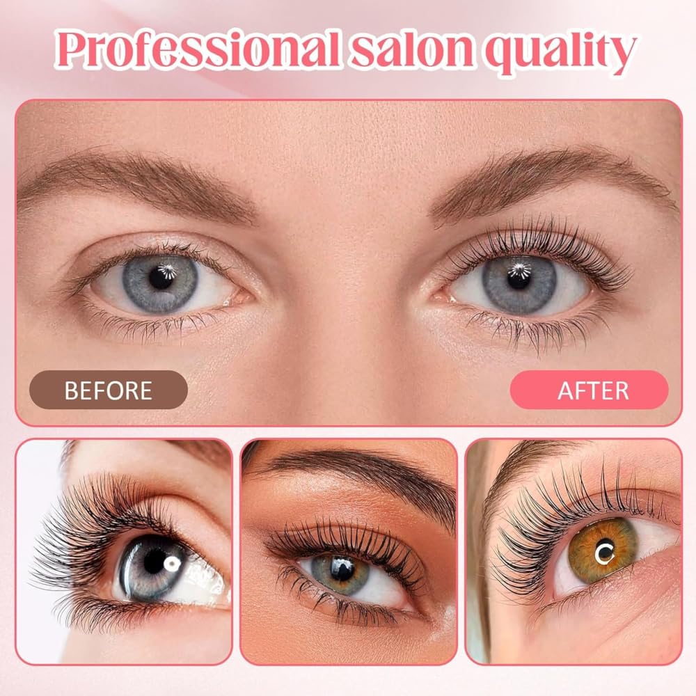 XXL – Lash Lifting Set – Professionelles Semipermanentes Wimpernlifting Kit – 12-15 Anwendungen – Fü