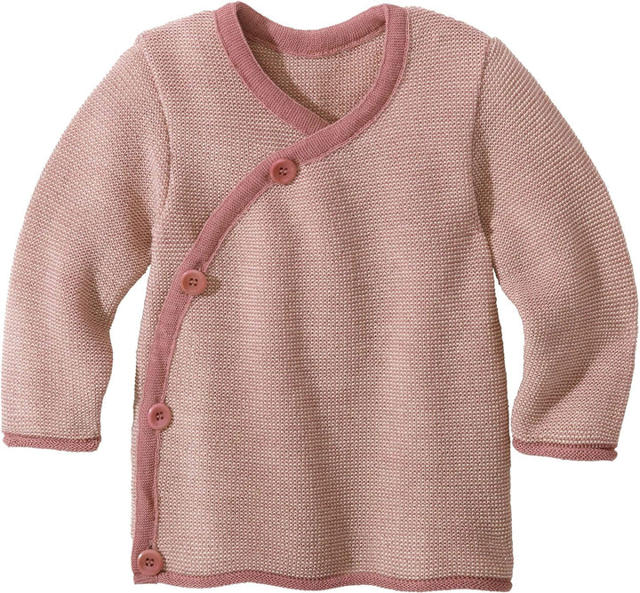 Disana 32553XX - Melange-Jacke Wolle Rose/Natur (86/92) 86-92 Rose/Natur, 86-92 Rose/Natur