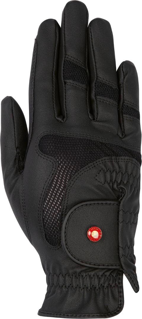 HKM Reithandschuh -Professional Air mesh- M (20-22 cm) Schwarz, M (20-22 cm) Schwarz
