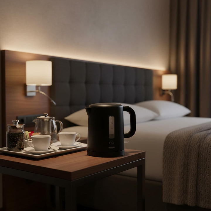 Sieberg Wasserkocher Klein 1 Liter - Kompakt & Leicht Reisewasserkocher 1100 Watt, kleiner für Campi